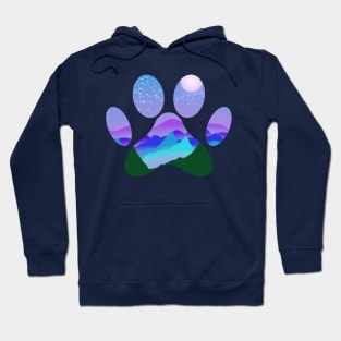 Mountain Paw Print Hoodie